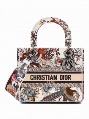 Christian Dior Medium Lady D-Lite Bag White
