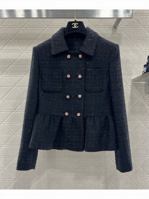 Chanel Women's Tweed Jacket Black