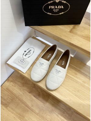 Prada Nappa Leather Espadrille White