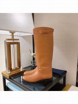 Prada Women's Leather Boots 1W175 Brown