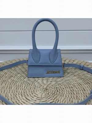 Jacquemus Leather Le Chiquito Micro Bag Light Blue