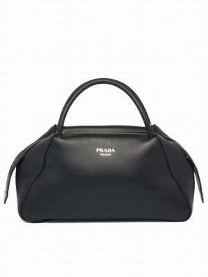 Prada Medium Leather Prada Supernova Handbag 1BA365 Black