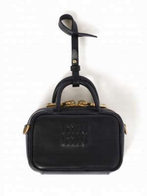 Miumiu Leather Micro Bag 5NR020 Black