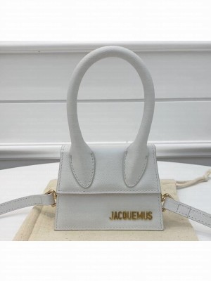 Jacquemus Grained Leather Le Chiquito Micro Bag White