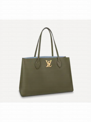 Louis vuitton original LOCKME SHOPPER M57345 Khaki Green