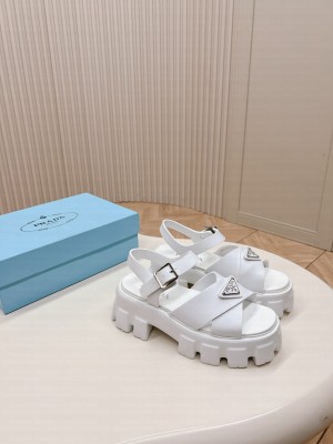 Prada Monolith rubber sandals 2024 White
