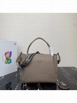 Prada Leather shoulder bag 1NC175 gray