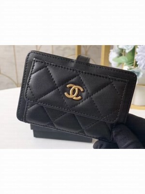 Chanel Luggage Tag AP1141 Lambskin Black