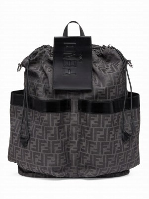 Fendi Drawstring Backpack 7VZ056 Black