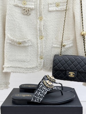 Chanel Flat Slide Thong Sandals 2025 16