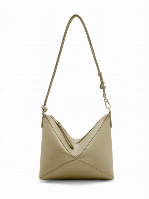 Loewe Bright Nappa Cow Leather Puzzle Fold Handbag Green