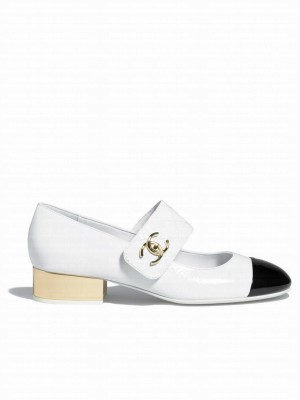 Chanel Women's Mary Janes G39732 Cream