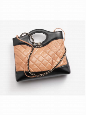 CHANEL 31 MINI SHOPPING BAG AS4133 Dark Beige & Black