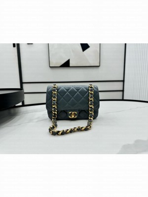 Chanel MINI 2.55 HANDBAG Lambskin & Gold-Tone Metal AS5027 Blue