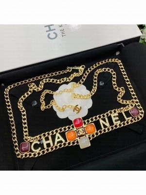 Chanel Resin Stone Chain Belt Orange  2021 Collection