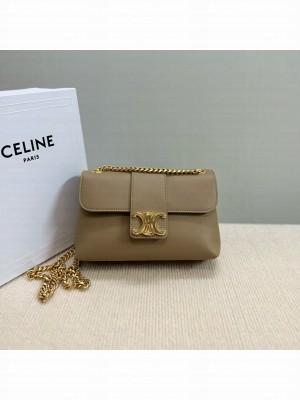 CELINE TEEN CELINE VICTOIRE BAG IN SUPPLE CALFSKIN 116593 BROWN SEPIA