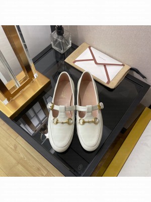 Gucci Calfskin Loafers with Horsebit White 2022 Collection