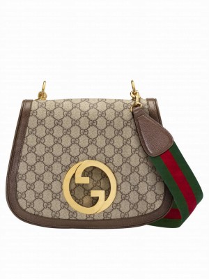 Gucci Medium Shoulder Bag With Round Interlocking G 699210 Dark Coffee