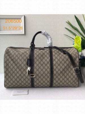 Gucci GG Canvas Carry-on Duffle Travel Bag 206500 Coffee  Collection