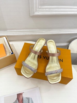 Louis Vuitton Sparkle 9.5cm Heel Slide Sandals 2023 07
