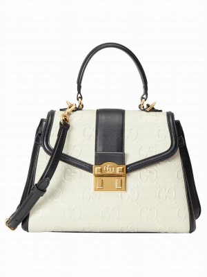 Gucci Small GG Top Handle Bag 675791 Cream