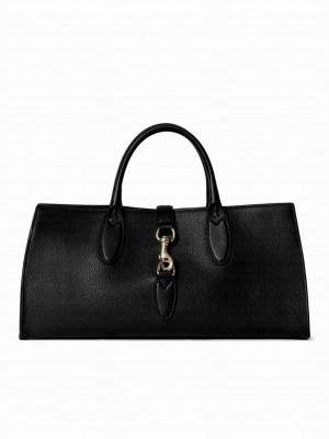 Gucci Medium Tote Bag With Hook Closure 795282 Black