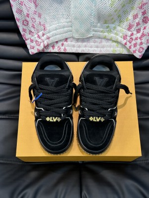 Louis Vuitton Unisex LV Trainer Maxi Black Sneaker