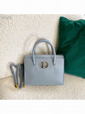 Christian Dior 30 Montaigne St. Honore Bag 25cm Grained Calfskin Leather Cruise 2021 Collection, Blue