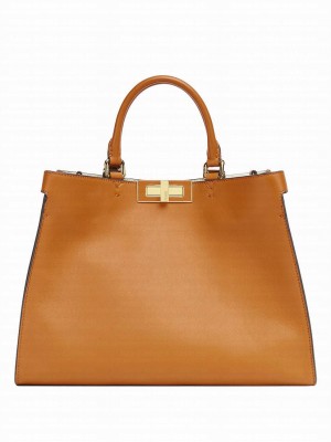 Fendi Peekaboo X-Tote Small Light Coffee