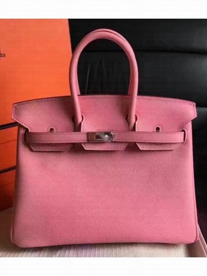 Hermes Birkin 30/35 Bag In Original Epsom Leather With Gold/Silver Hardware Pink