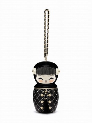 Chanel Paris-bombay Doll Clutch Black