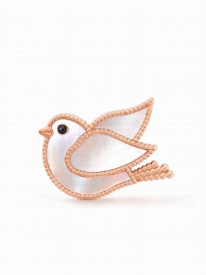 Van Cleef & Arpels Women's Lucky Animals Dove Clip Red