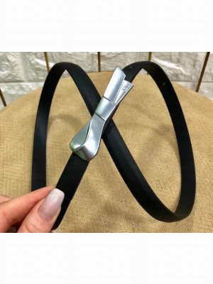 Dior Width 1.5cm Bow Buckle Belt Black