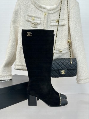 Chanel Women's Heel 7cm Calfskin G45977 High Boots 03 