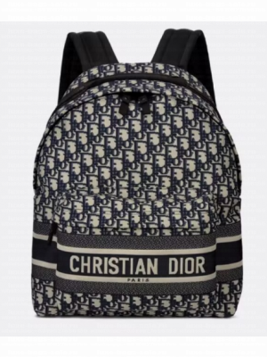 Dior Travel Backpack Blue Dior Oblique Jacquard M6104STZQ