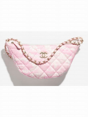 Chanel Large Hobo Bag AS5431 Light Pink & White