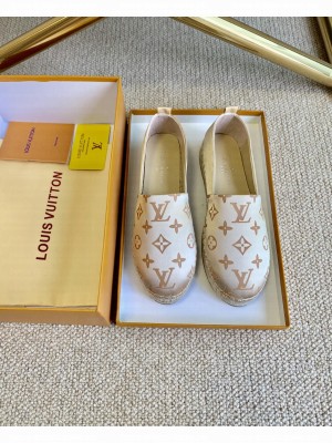 Louis Vuitton Starboard Monogram Silk Flat Espadrilles Golden 2021 Collection