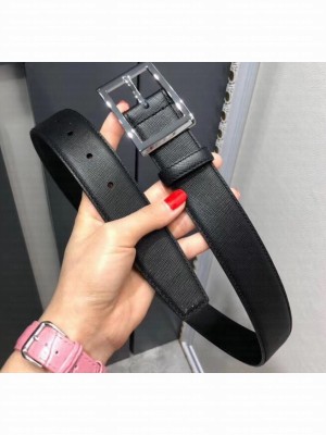 Prada Width 3.4cm Leather Belt P05