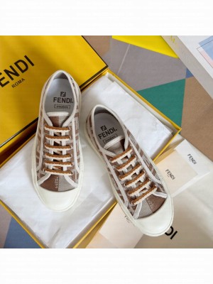 Fendi Domino FF fabric Unisex low-tops sneakers 09
