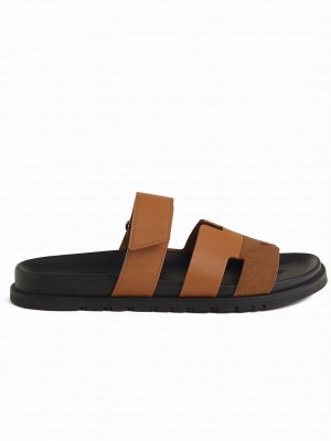 Hermes Unisex Chypre Sandal Coffee