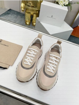 Brunello Cucinell Suede and techno fabric runners sneakers 010