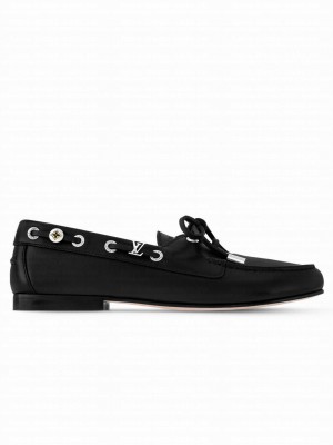 Louis Vuitton Women's Soho Flat Boat Shoe 1AGWBC Black
