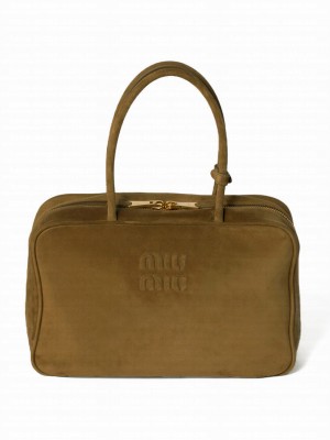 Miu Miu Beau Tote Bag 5BB117 Apricot