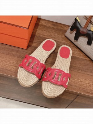 HERMES CHAINE D'ANCRE FAMOSA ESPADRILLES FUCHSIA