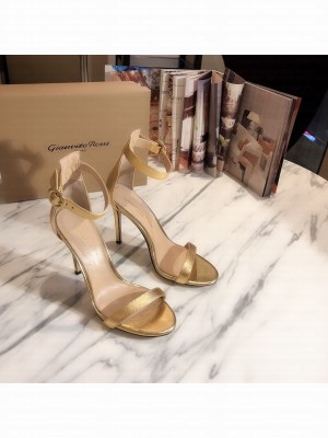 GIANVITO ROSSI PORTOFINO 105 Gold Adjustable ankle strap Sandals Spring/Summer 2021 Collection Gold