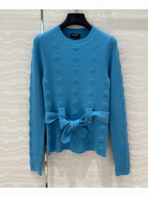 Chanel Women's Cashmere Sweater Blue