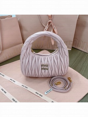 Miu Miu Wander Matelasse Original Sheepskin Bag 5BC125 Light Purple