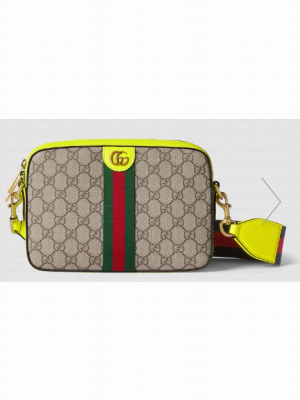 Gucci OPHIDIA SMALL CROSSBODY BAG 699439 Fluorescent yellow