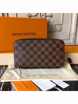 Louis Vuitton Zippy XL Wallet 22cm Damier Ebene Canvas Fall/Winter 2017 Collection N63284, Ebene