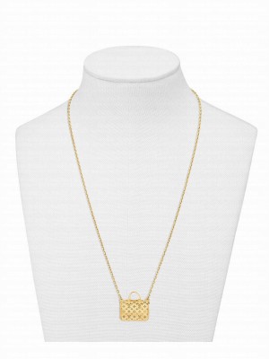Louis Vuitton Speedy Nanogram Necklace M00367 Golden